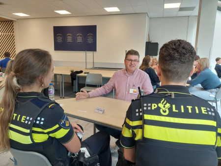 Levend Boek voor Living Library op de politieacademie in Appeldoorn.  17 september 2025.